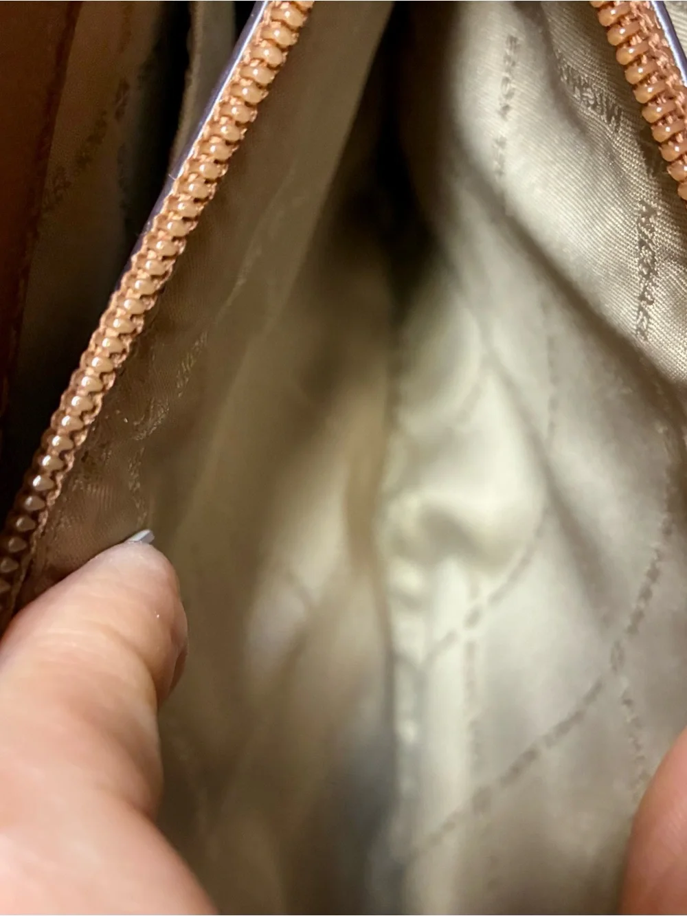 Michael Kors Brown and Tan Logo Satchel with Matching Zip Wallet